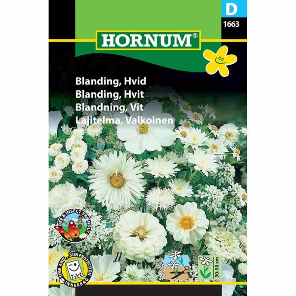 Blomsterblandning Vit