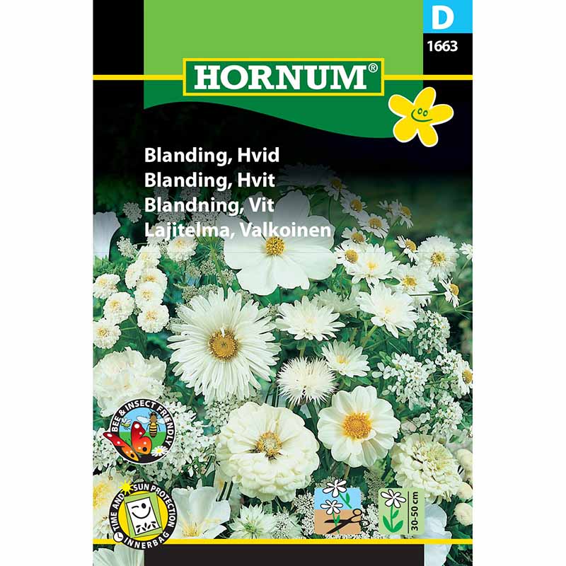 Blomsterblandning Vit